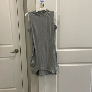 Grey Fitted Dress, Women Size: XL